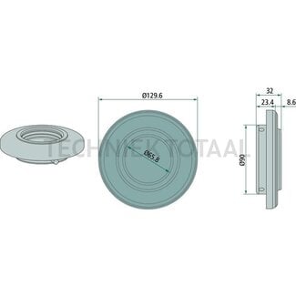 GRANIT Adaptor M2 Kockon 80 to Caterpillar, aluminum