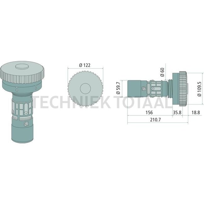 GRANIT Tank cap KOCKON M2 80 ULTIMATE PL-CAP aluminum, 120 l/min
