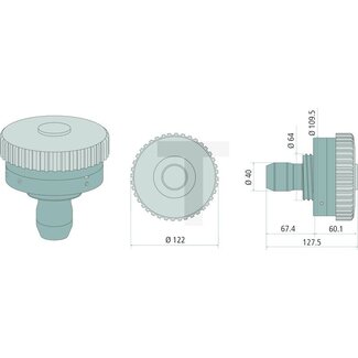 GRANIT Tankdeckel KOCKON M2 80 XL PL-CAP Aluminium, 120 l/min