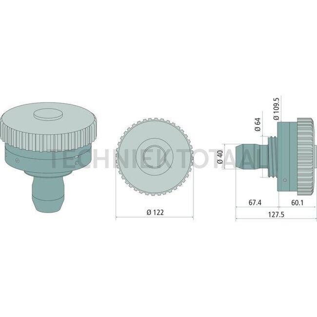 GRANIT Tankdeckel KOCKON M2 80 XL PL-CAP Aluminium, 120 l/min