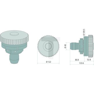 GRANIT Tankdeckel KOCKON M2 105 XL PL-CAP Aluminium, 120 l/min