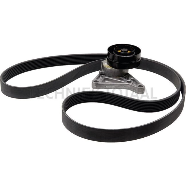 GRANIT Riemen-Kit - 747529400910, AL112300 + L114489, 529400910, L112387, L114489 | Ausführung: ohne Druckluft- und Klimaanlage | bestehend aus: Riemenspanner, Riemen | Länge Riemen: 1930 mm | Rippen: 8 n