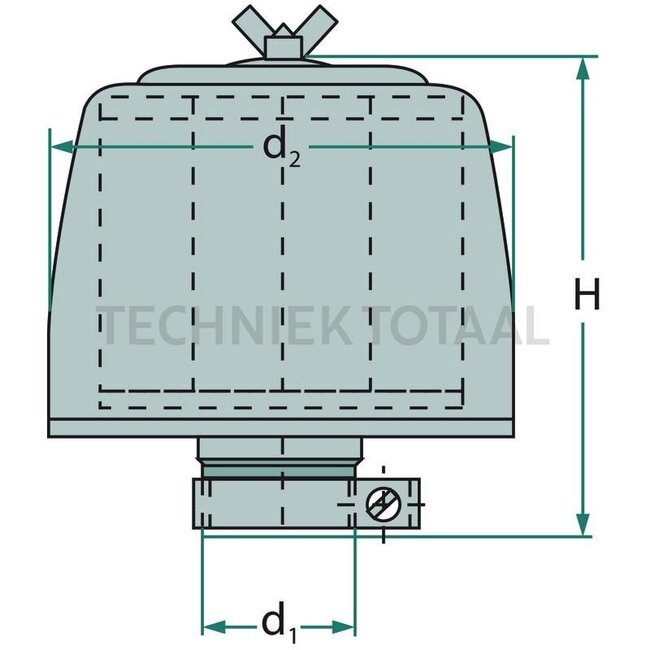 MANN-FILTER Be- en ontluchtingsfilter 2 m³/min, d1 40 mm, d2 132 mm, h 120 mm | 4502177125
