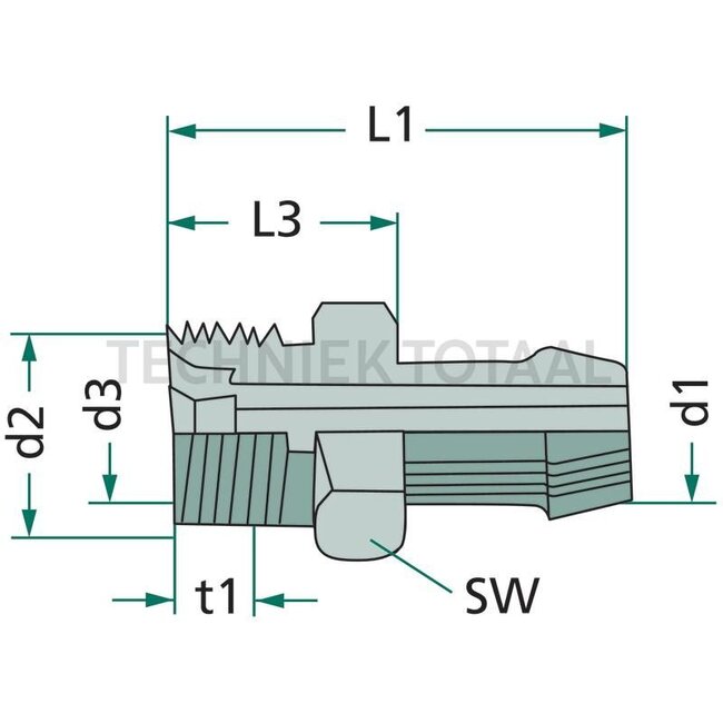GRANIT Hose tails NW 4, M12 x 1,5, inner-Ø 5,5 mm - 10 pieces