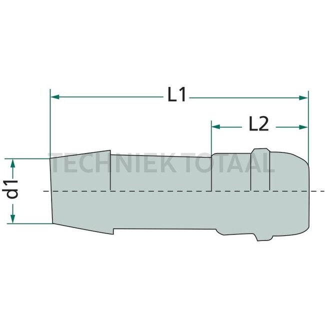 GRANIT Slangpilaren NW 2, wartelmoer M10 x 1, binnen-Ø 4,5 mm - 10 stuks