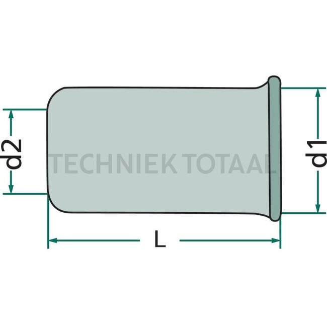 GRANIT Hose ferrule, 10 pcs - 374204017/20 | Nominal width: 8 | d1: 17 mm | d2: 11,3 mm | L: 21 mm