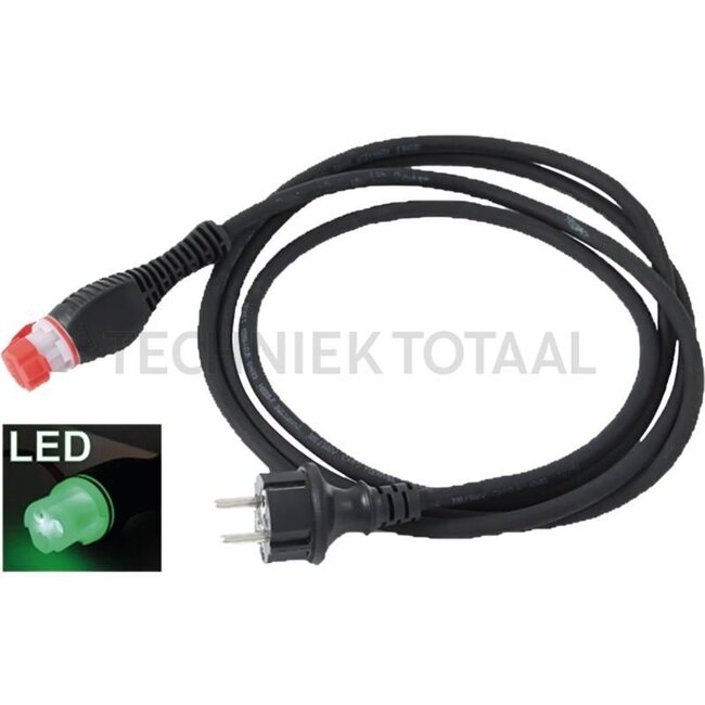 GRANIT Connection cable MS 5 With LED light - 380MS5LED | Length: 5 m | Version: The connection cable with LED light makes it much easier to connect the cable to the vehicle in the dark. The LED lights up when the cable is connected to the 230 volt mains socket
