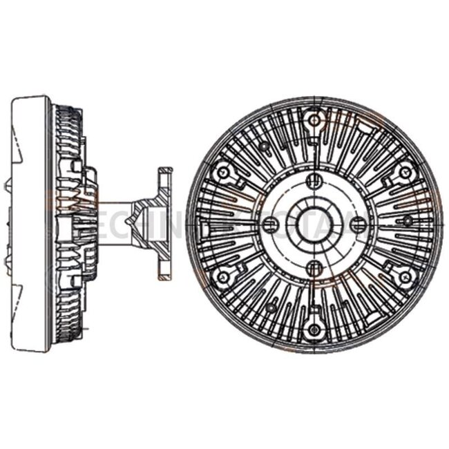 MAHLE Vloeistofkoppeling - 4558MV 376907611, AL167987, RE213154, AL177841 | Ø: 180 mm