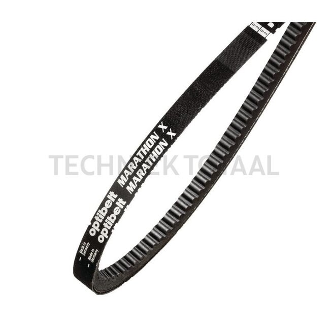 Optibelt V-snaar AVX 10 X 1.060 Optibelt Marathon 1 - 551AVX 10 X 1060, 5094418, 1004254 | Codering: optibelt MARATHON X | h: 8 mm | Buitenlengte: 1060 mm | Binnenlengte: 1009 mm | Profiel: AVX10 | Technische gegevens: De Optibelt MARATHON X V-snaar is een dooront