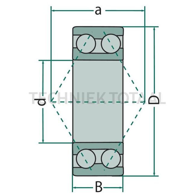 FAG Angular contact ball bearing - 5553202 2RS, X610031800000, 62247719000002, 062247719000002 | Ø D: 35 mm | Outer Ø: 35 mm | B: 15,9 mm | Material: steel | Ø d: 15 mm