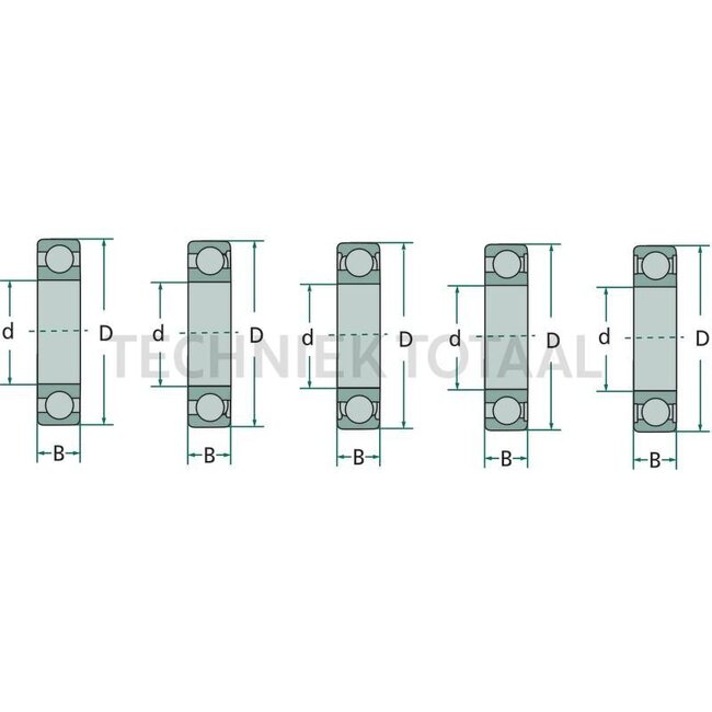 FAG Groefkogellager 6305 2RS C3, 25 x 62 x 17 mm Fendt | F119200040030, X605515634000, 01179116