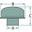 FLEETGUARD Weerbeschermkap in de grondverf, metaal - 7393918201S, 391820100S | A: 64 mm | B: 147 mm | C: 99 mm | Fleetguard nr.: 3918201S