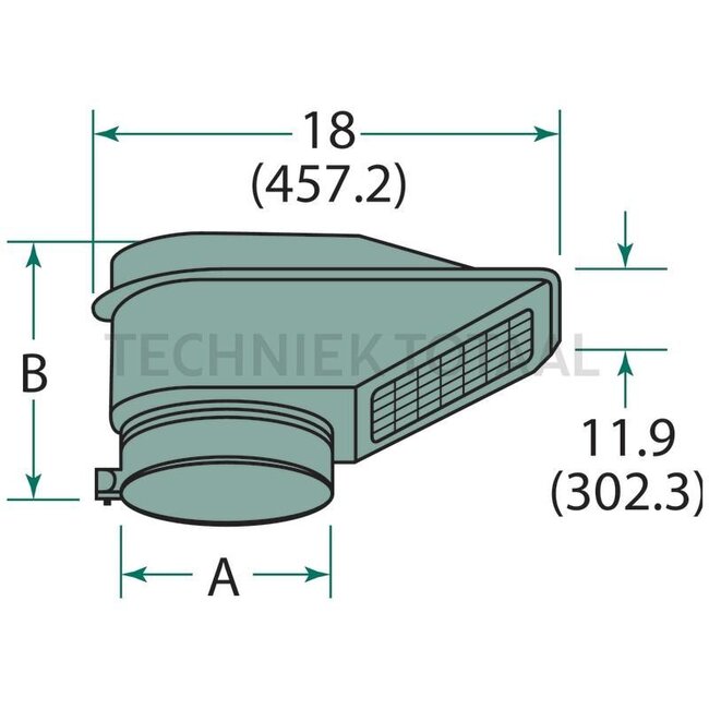 FLEETGUARD Weather protection cover chrome - A 140 mm, B 244 mm - 391821400S