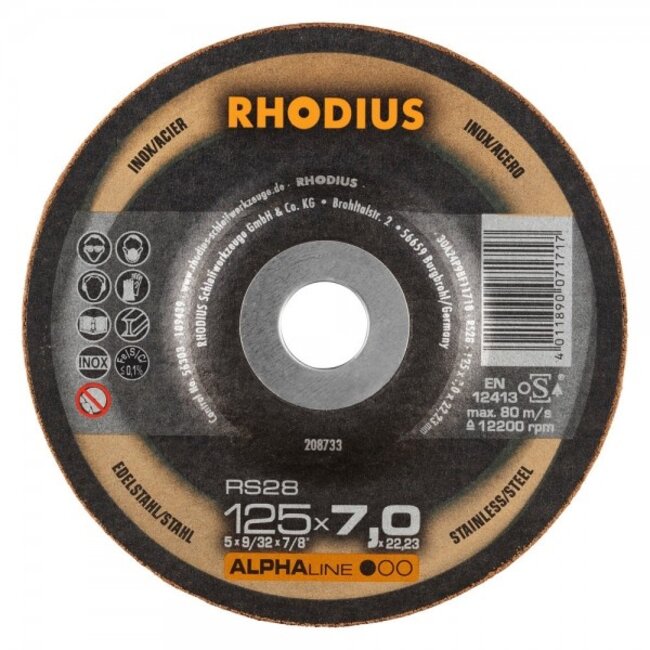 RHODIUS Afbraamschijf RS28 125x7.0mm - 5 stuks