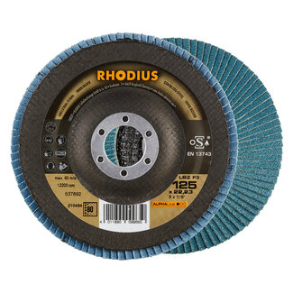 RHODIUS Flap disc LSZ-F3 125mm grit 80 - 10 pcs