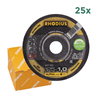 RHODIUS Cutting disc Alpha XT70 125x1.0mm - 25 pieces