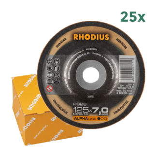 RHODIUS Grinding disc RS28 125x7.0mm - 25 pieces