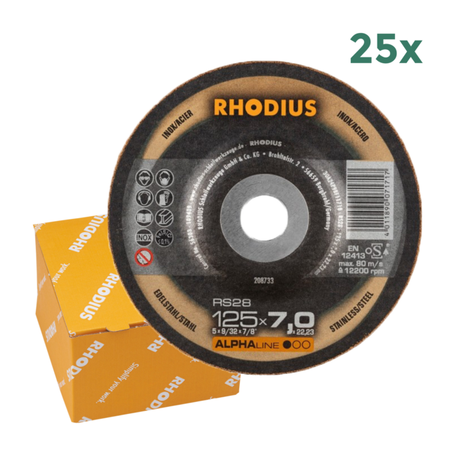 RHODIUS Afbraamschijf RS28 125x7.0mm - 5 stuks