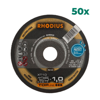 RHODIUS Disque de coupe PRO-line XT10 125x1,0mm - 50 pièces