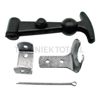 Bonnet catch set compl. with holder, medium length