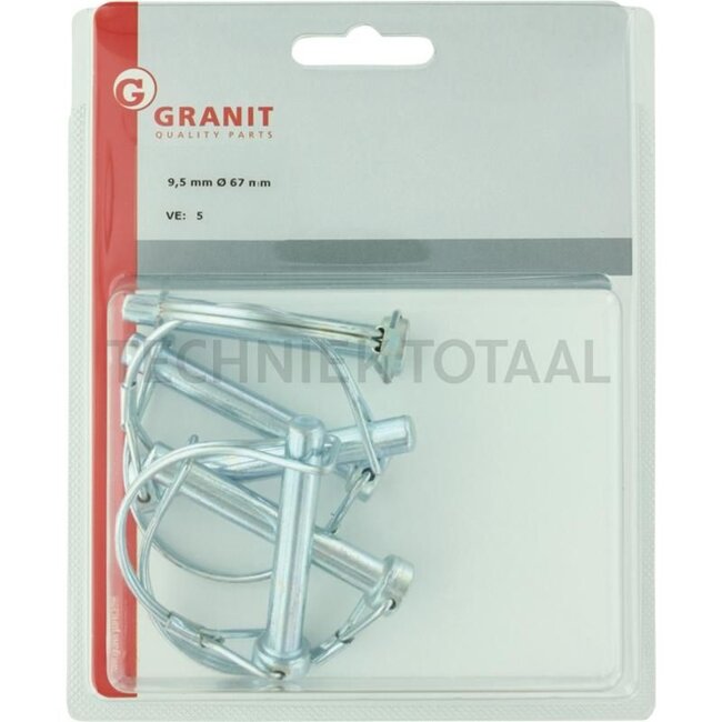 Buisvergrendelingspennen set 8 x 60 mm verzinkt - 5 stuks