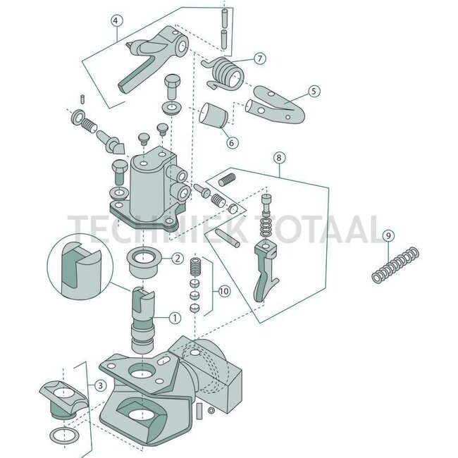 Walterscheid Connector head complete, pin-Ø 32 mm Massey Ferguson, Case IH