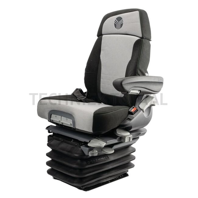 GRAMMER Maximo Dynamic Plus MSG95AL/741 - 11052761 | Ophanging: luchtgeveerd | Bekledingstype: Stof / Nieuw ontwerp | Zittingcontactschakelaar: Optioneel | Spoormaat: 260 mm | Zittingbreedte: 565 mm | Joystickconsole: Optioneel | Horizontale vering in de dwarsric