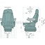 GRAMMER Maximo Dynamic Plus MSG95AL/741 - 11052761 | Ophanging: luchtgeveerd | Bekledingstype: Stof / Nieuw ontwerp | Zittingcontactschakelaar: Optioneel | Spoormaat: 260 mm | Zittingbreedte: 565 mm | Joystickconsole: Optioneel | Horizontale vering in de dwarsric