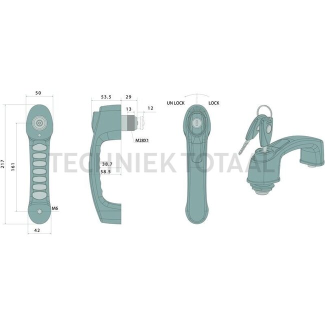 GRANIT GRANIT Door handle - 11559503, AL222154 | To fit as John Deere