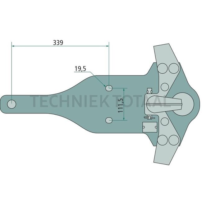 Walterscheid Walterscheid Tragplatte - 12368721 | Lock: Kugel 80 | Load capacity (kg): 3000 | D-value (kN): 88,2 | Length (mm): 595 | Width (mm): 200 | Thickness (mm): 50 | Number of heart pins: 1 | Heart pin Ø (mm): 30,5 | Colour: Claas grau