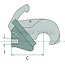 GRANIT GRANIT Tail hook weld-on - 20012045 | Version: female thread | Category: 18295 | I (mm): M20 x 1,5 | C (mm): 109