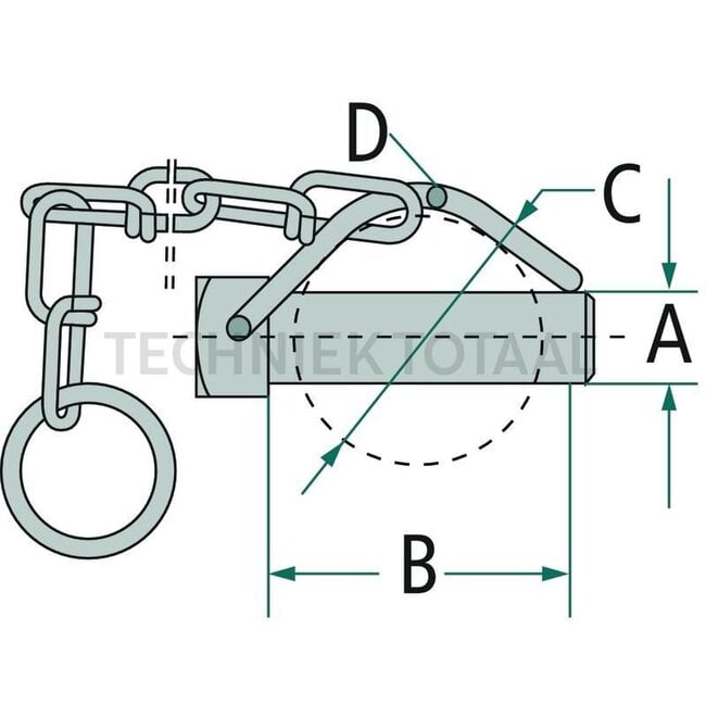 GRANIT Rohrklappstecker 16 x 44 mm verzinkt