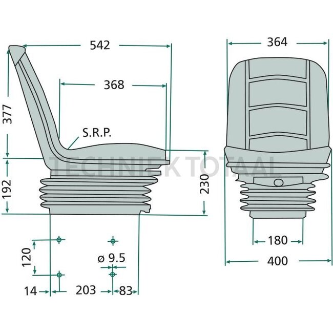GRANIT GRANIT Sitz - 24000034 | Technische Daten: ‚óè Gefederter Sitz mit Federungsregulierung für Gewicht von 50 kg bis 120 kg, ‚óè Federweg 100 mm, ‚óè Federung mit hydraulischem Stoßdämpfer, ‚óè Längsverstellung mit Führungsschienen, ‚óè Einstellbereich 150 m