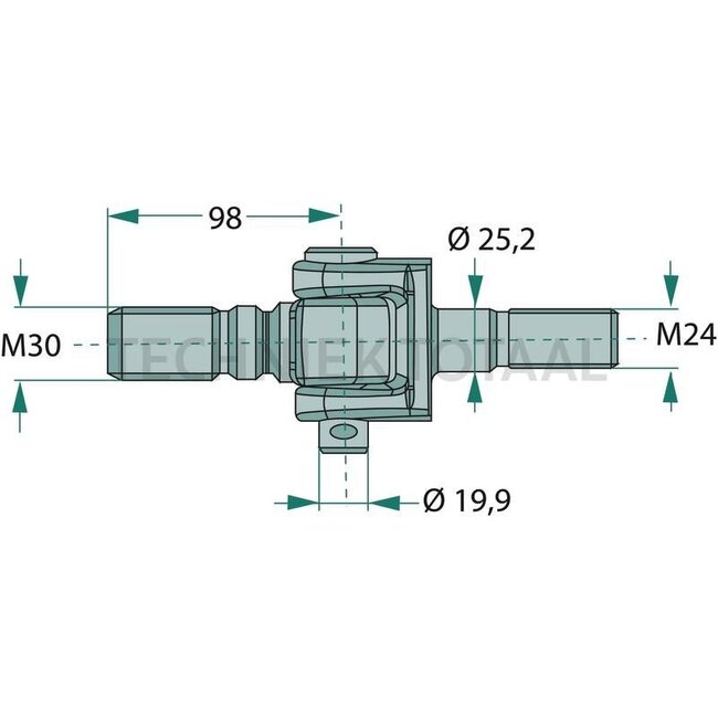 GRANIT Stabilizer cat. 1 automatic, 370 - 390 mm, pin-Ø 20 mm