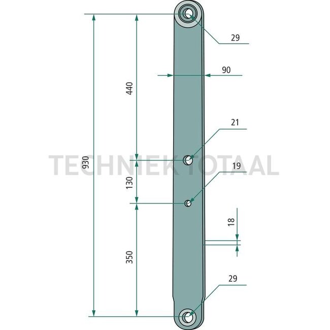 GRANIT Hefarm 940 mm, Ø kogel 28/28 mm Fiat 70-56, 70-56DT
