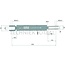 GRANIT Lift rod clevis/ball joint, 550 mm, stroke 143 mm