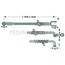 Walterscheid Afstandshouder - 395309638 | Uitvoering: B | L min. (mm): 496 | L max. (mm): 533 | Veerweg: +/- 60 | D (mm): 28 | Draad: M14
