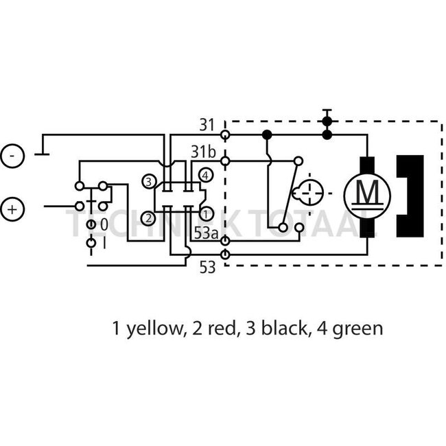 GRANIT GRANIT Wiper motor Without switch - 654900060 | Angle (°): 80 | Volts: 12 | A (mm): 69 | B (mm): 48 | C (mm): 50 | D (mm): M16 x 1 | F (mm): M8 | G (mm): 50-57 | W (mm): konisch 8 x M6 | rpm: 45 | Park position: Right
