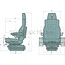 GRAMMER Actimo Evolution MSG95EL/722 - 6860000013 | Seat type: MSG95EL/722 | Suspension: Air suspension | Upholstery type: Fabric | Seat contact switch: Yes | Track gauge: 260 mm | Seat width: 490 mm | Joystick console: Optional | Fore/aft isolator: Yes | Restrai