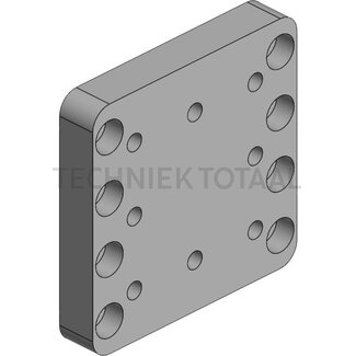 Scharmüller Schroefplaat 145 x 245 x 40 mm, M20, 16 boringen