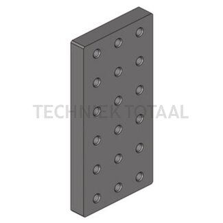Scharmüller Anschweißplatte 324 x 160 x 30 mm, M16, Lochbild 110 x 100 mm