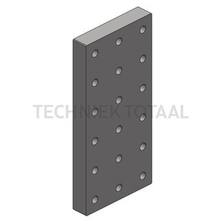 Scharmüller Anschweißplatte 422 x 200 x 40 mm, M20, Lochbild 145 x 145 mm