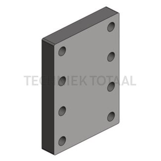 Scharmüller Aanlasplaat 160 x 222 x 30 mm, M20, gatenpatroon 120 x 120 mm