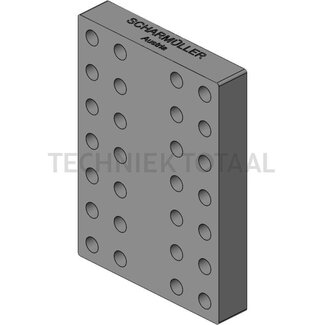 Scharmüller Anschweißplatte 280 x 200 x 40 mm, M20, Lochbild 160 x 160 mm