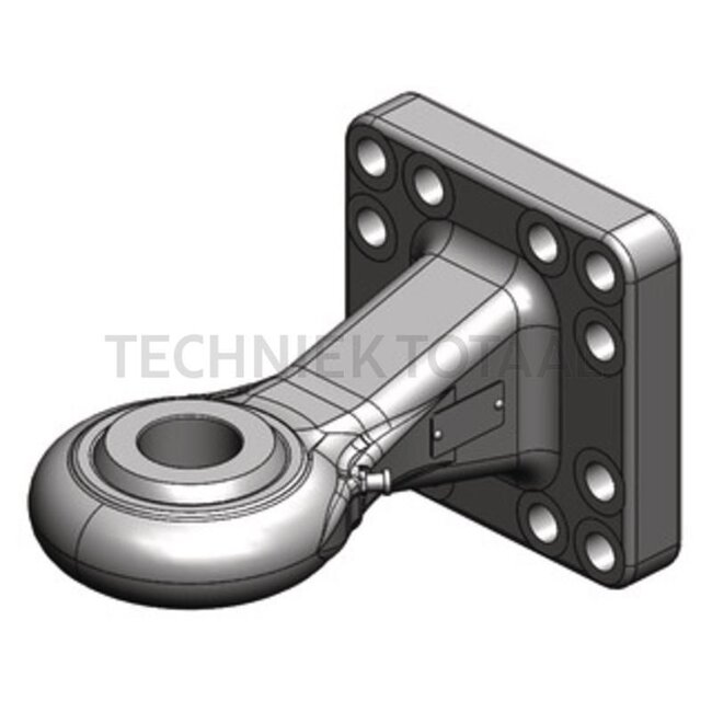 Scharmüller Trekoog Cat. 4 - 77700665171 | Uitvoering: Flens | D-waarde: 120,2 kN | Gatenpatroon: 160 x 160 mm | Trekoog Ø: 51 mm | Oplegdruk: 3000 kg | Kleur: zwart | Vergrendeling: Stuurkogel | Aantal gaten: 12 | Werklengte: 246 mm | Boring: M20 mm | Flens: 12-gaat