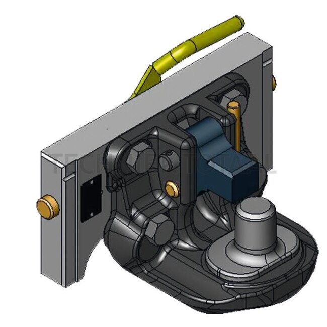 Scharmüller Piton Fix rail 320 mm, Sicherungsbolzen Ø 25 mm, Führung 38 mm, 2000 kg