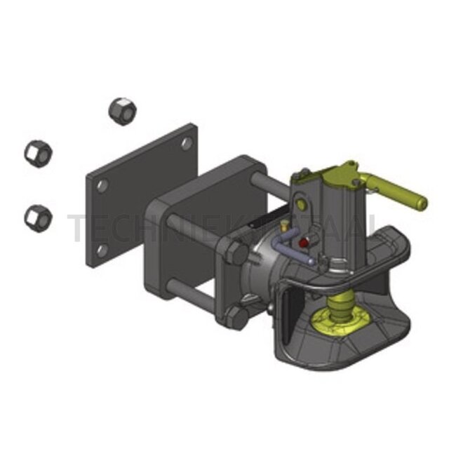 Scharmüller Scharmüller AHK with flange A11 CH-I - 77705509401 | Lock: Automatic bolt | Hole pattern (mm): 160 x 100 | Load capacity (kg): 2000 | D-value (kN): 89,3 | Hole (mm): M20 | No. of holes: 4 | Colour: Black