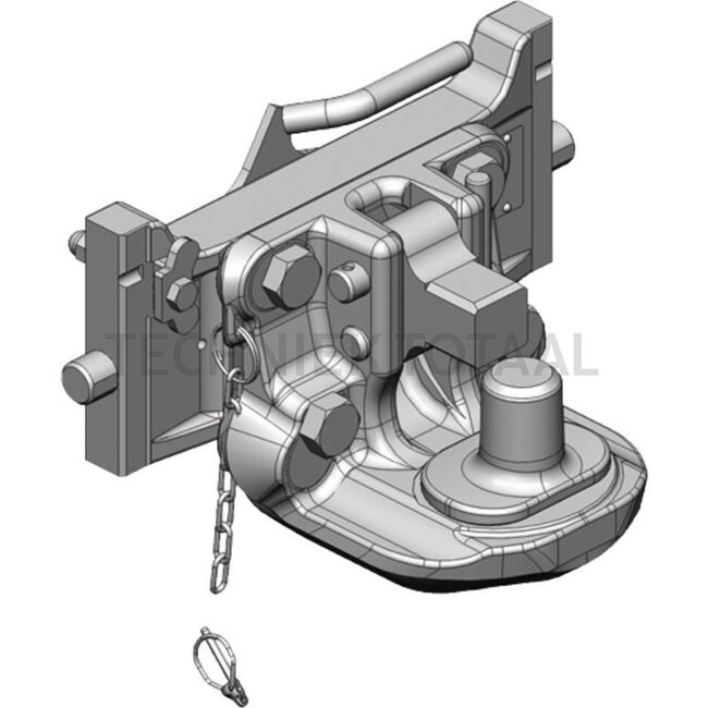 Scharmüller Piton Fix - 77707633032 | Railbreedte: 330 mm | Vergrendelpen Ø: 25 mm | Geleidebreedte: 32 mm | Oplegdruk: 3000 kg | Kleur: zwart | Werklengte: 155 mm | Omschrijving: In hoogte verstelbaar met handgreep | Boring: M20 mm | D-waarde: 89,3 kN | Gatenpatroon