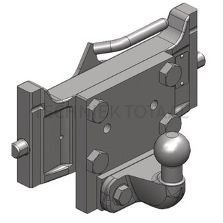 Scharmüller Trekhaak K50 Rockinger, rail 330 mm, pen Ø 25 mm, 17 kN