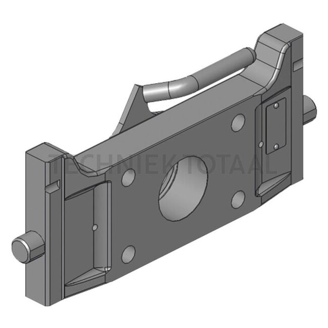 Scharmüller Adapterplatte Höhenverstellbar mit Handgriff - 77707733552 | Stützlast: 3000 kg | D-Wert: 89,3 kN | Schienenbreite: 335 mm | Lochbild: 140 x 80 mm | Führungsbreite: 30 mm | Plattenhöhe: 150 mm | Farbe: AGCO Grau | Anzahl Löcher: 4 | Beschreibung: Höhenver